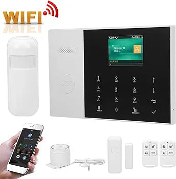 Full Touch 4.3in Color Screen WiFi GSM GPRS Wireless Anti Theft Alarm, TUYA APP Compatible, Remote Control Smart Security System