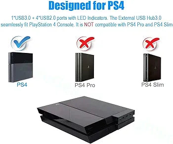 Dobe 2 to 5 USB HUB for PS4 System