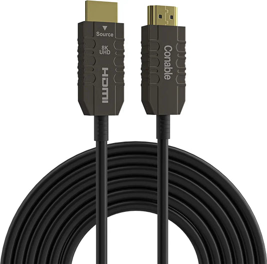 Fiber Optic 8K HDMI Cable 50 Feet, Long HDMI 2.1 Cable, Ultra High Speed 48Gbps, Supports 8K@60Hz, 4K@120Hz, 2K@144Hz, Dynamic HDR HDCP 2.2&2.3 Dolby eARC for Xbox Series X, UHD TV- 50ft