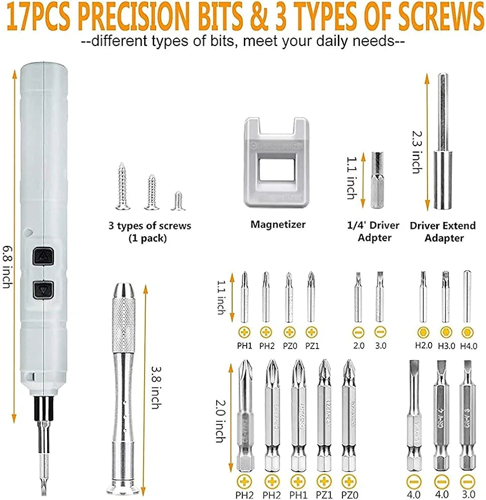 Upgrade 24 In 1 Electric Screwdriver 88 pcs Set 2nm 3.6v Cordless Rechargeable Screwdriver Set With Bits For DIY