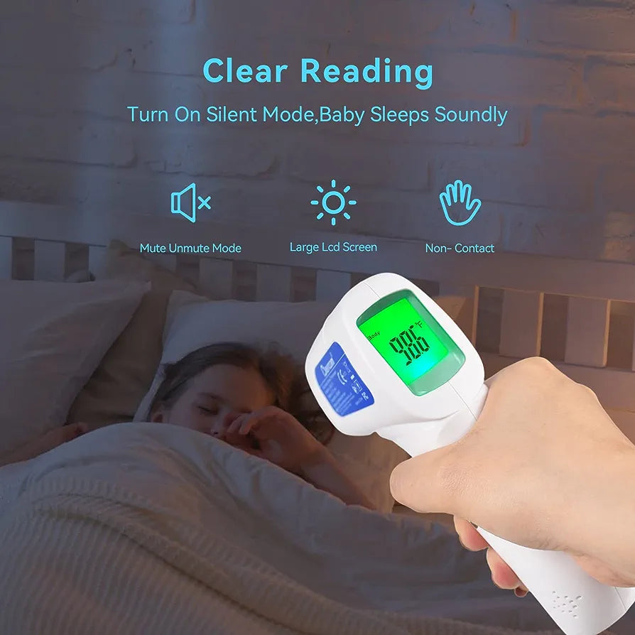 Berrcom Non Contact Infrared Forehead Thermometer JXB-178 Baby Fever Check Thermometer 3 in 1 Contactless for Kids Infant Adult (Batteries Not Included)