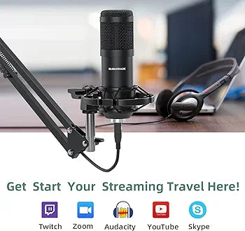 Sudotack USB Streaming Podcast PC Microphone, 192KHz/24Bit Studio