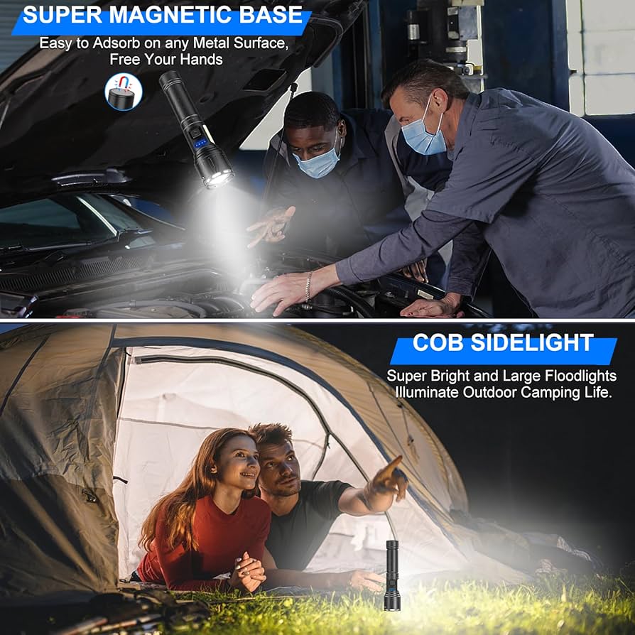 Rechargeable Flashlight 8800 Mah 1200.000 LM Super Bright Flashlight