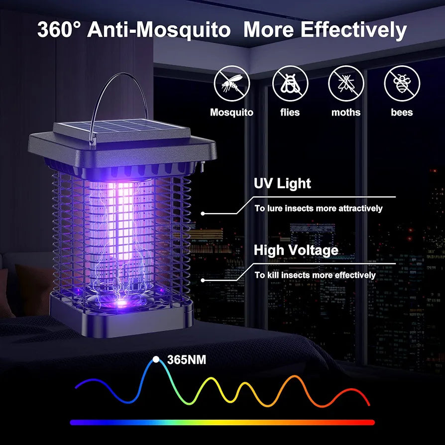 Bug Zapper for Outdoor and Indoor, Mosquito Zapper with High Powered 4200V Electric, Fly Traps Waterproof Fly Zapper Mosquito Killer for Home Backyard Patio Garden Camp