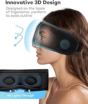 Sleep Headphones, onaEz 2023 Upgraded Bluetooth Sleep Mask, 3D Eye Mask Men Women with Wireless 5.0 Handsfree Bluetooth, Soft Music Sleeping Mask Built-in Speakers Microphone, Light Blocking Blindfold