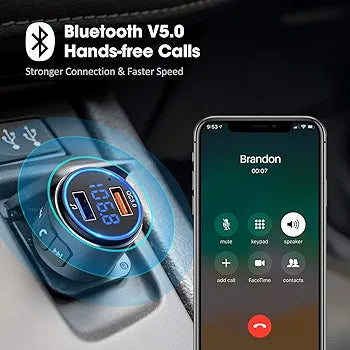 Virfine Bluetooth FM Transmitter Car,