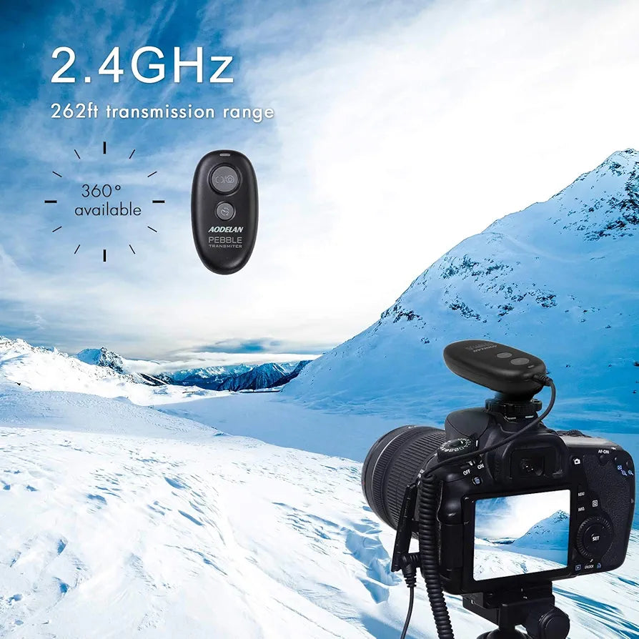 AODELAN Camera Remote Wireless Shutter Release Compatible for Canon EOS R, RP, 200D(SL2), 250D(SL3), T7, T6, 6D Mark II, 7D Series, M6; Olympus OM-D E-M1 MRK II, OM-D E-M5 II