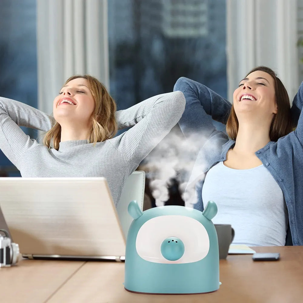 Mini Cute Humidifier - Quiet Ultrasonic Humidifier with Night Light, 2 Mist Modes, Auto Shut-off, 500ml Capacity Rain Cloud - RH30, Plants,Bedroom/babies,Nursery/office