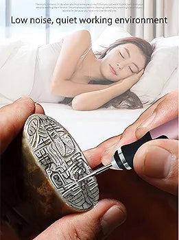 Cordless Electric Engraving Pen,Micro Polishing Pen with Stencils Drill Bits