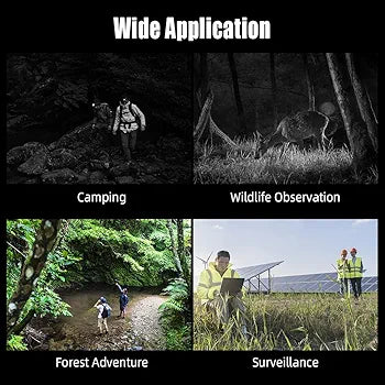 4K 36MP Infrared Night Vision Monocular 5X Digital Zoom Colored Night Vision Take Photos and Videos Function for Outdoor Camping Traveling Observation Searching Exploration