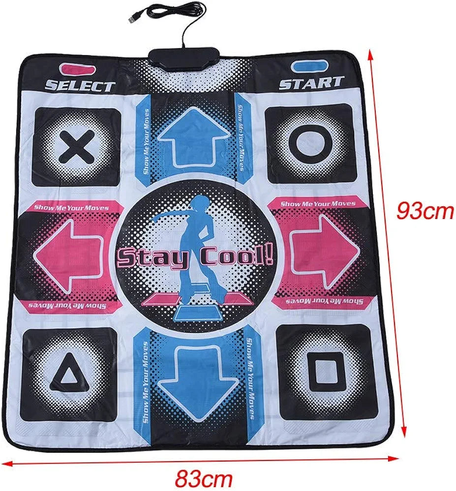 USB Dance Mat Pad, Electronic Musical Playmat Toys PC USB Dancing Mat, Padded Mat for an Arcade Feel