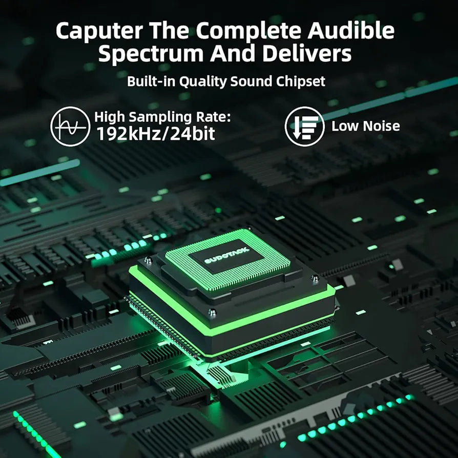 Sudotack USB Streaming Podcast PC Microphone, 192KHz/24Bit Studio