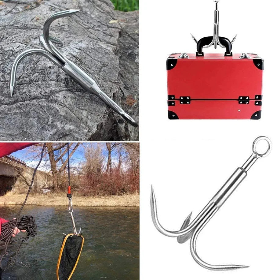 Magnetic Fishing Set 770 kg Double-Sided Eyelet Magnet with Rope 20 m Carabiner Search Anchor Gloves Diameter 94 mm