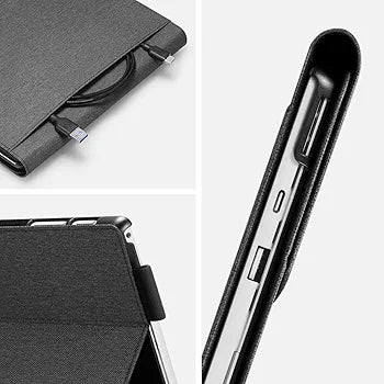 Spigen Stand Folio Designed for Microsoft Surface Pro 7 Plus/Surface Pro 7 / Surface Pro 6 Case Cover (2021/2019/2018) with Pen Holder - Charcoal Gray