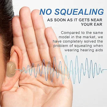 Hearing Aids, Miniature Hearing Amplifiers for Adults with Noise Cancelling, Rechargeable Hearing Aids for Seniors with Crystal Clear Sound, and LED Power Display