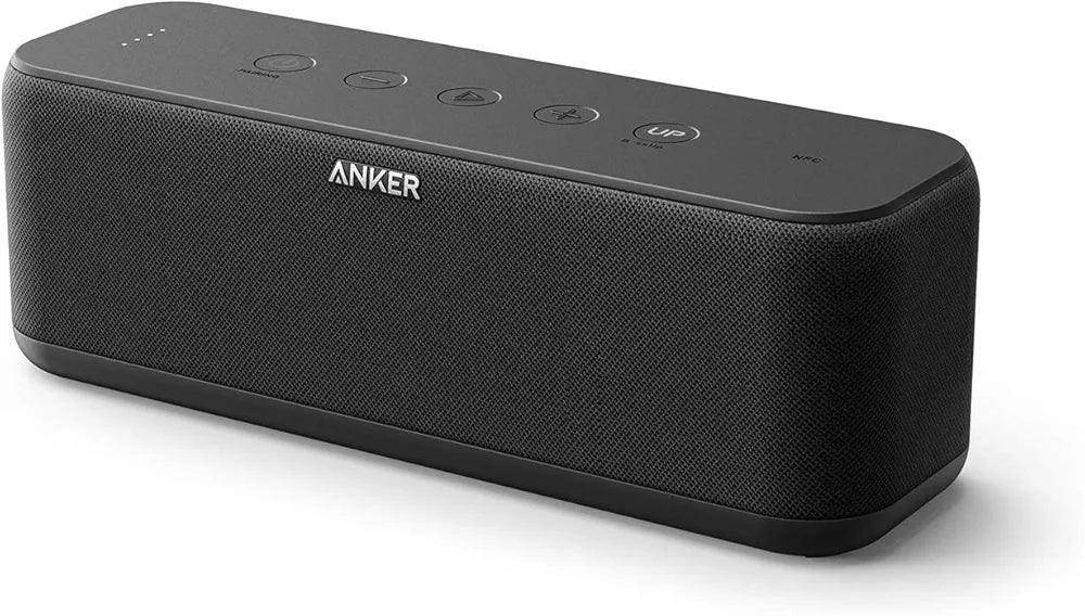 Anker Soundcore Boost Bluetooth Speaker with Well-Balanced Sound, BassUp, 12H Playtime, USB-C, IPX7 Waterproof, Wireless Customizable EQ via App, Stereo Pairing