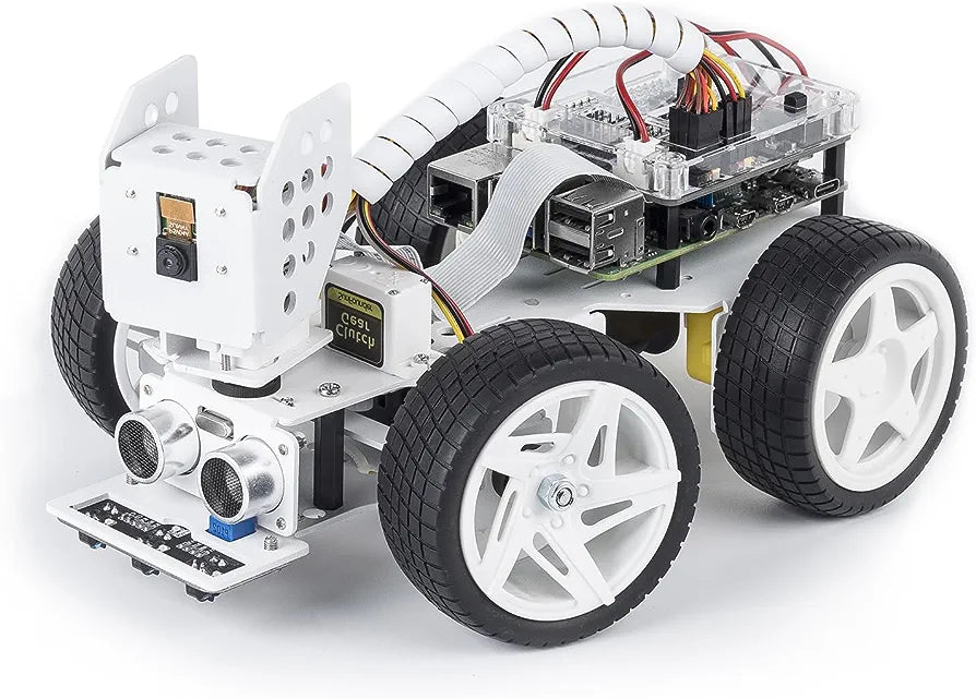 SunFounder Smart Video Robot Car Kit for Raspberry Pi, Python/Blockly (Like Scratch), Web Control, Line Tracking, for Raspberry Pi Robot Kits for Teens and Adults (Raspberry Pi NOT Included)