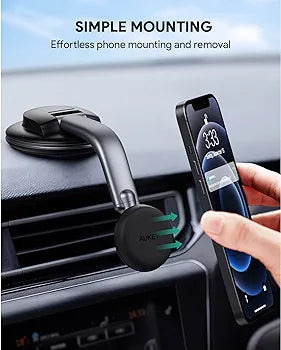 Car Phone Holder for Car 360 Degrees, Phone Mount HD C49, Gray