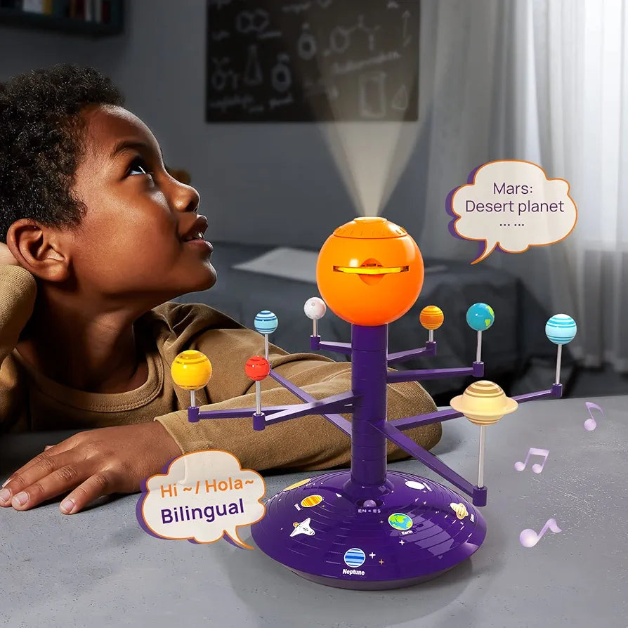 Science Can Solar System for Kids, Talking Astronomy Solar System Model Kit, Space Toys with 8 Planets, Planetarium Projector STEM Toys for 3 4 5+ Years Old Boys Girls