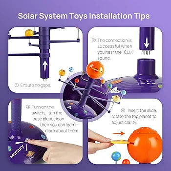 Science Can Solar System for Kids, Talking Astronomy Solar System Model Kit, Space Toys with 8 Planets, Planetarium Projector STEM Toys for 3 4 5+ Years Old Boys Girls