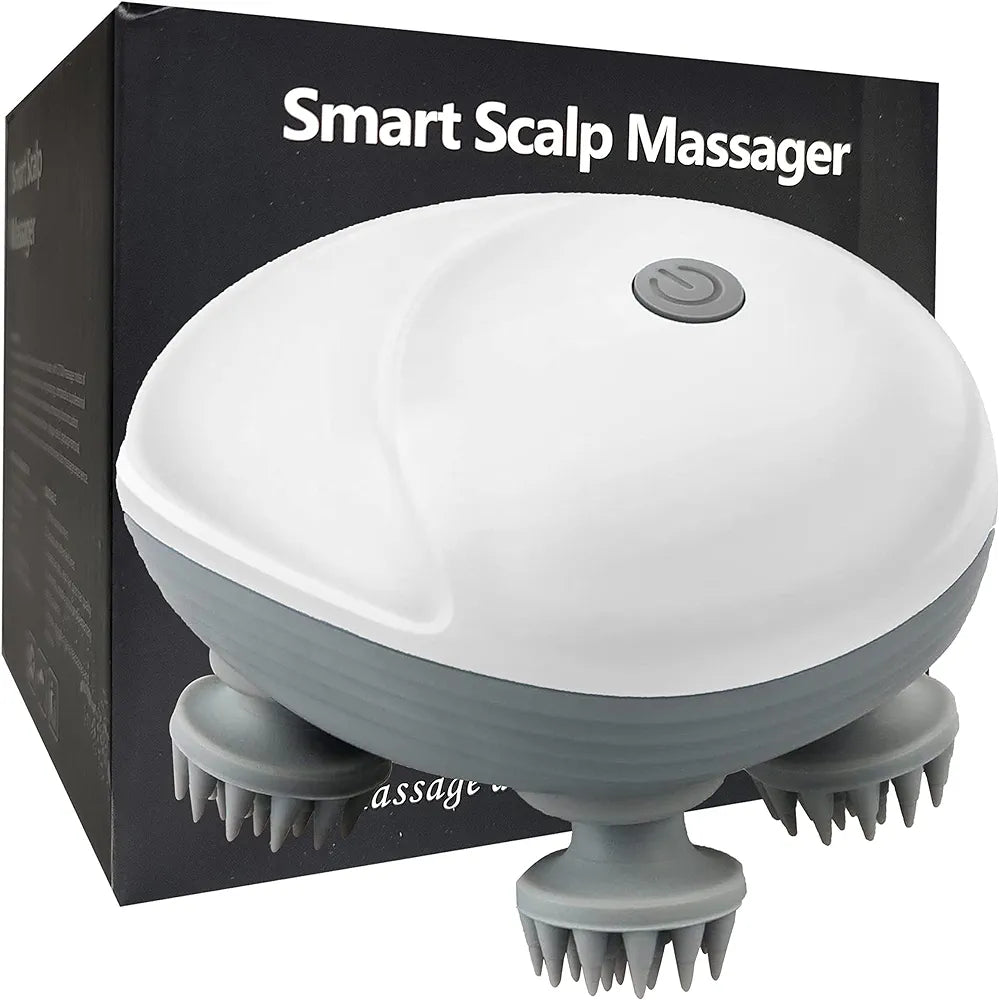 Vinclus Electric Scalp Massager, 3 Modes Head Kneading Massage, Portable Waterproof Rechargeable, Can be Used for Dog, Cat Massage, Pet Massage