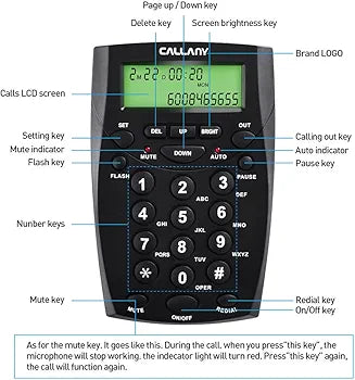 Call Center Telephone with Noise Cancellation Headset (HT500)