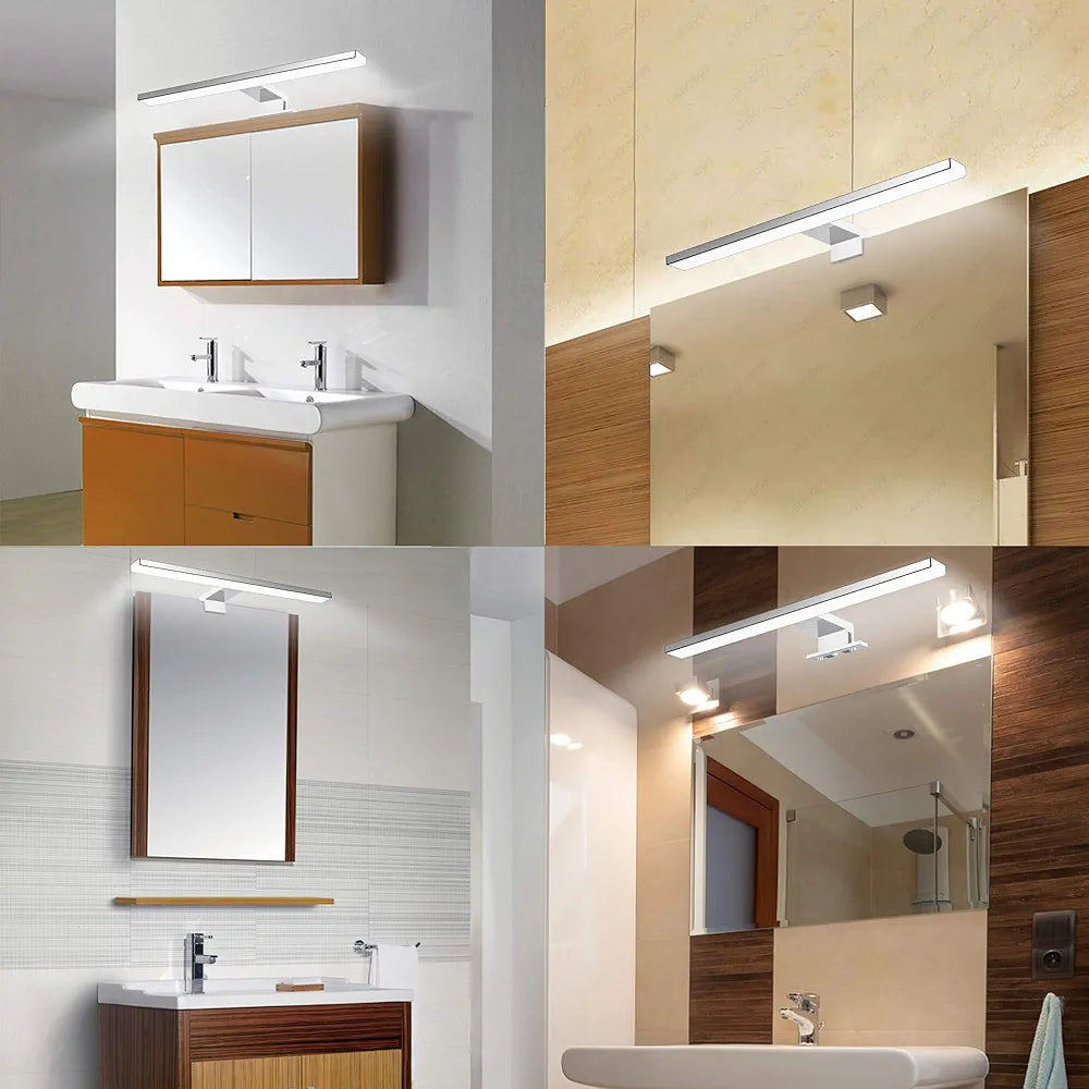 Aourow LED Mirror Light/Bathroom Mirror lamp 10W 820lm 40cm Neutral White 4000K,3 in 1 Bathroom Mirror Light IP44 230V,Nickel-Chrome Alloy Steel LED Cabinet Light,Product Length: 400 mm