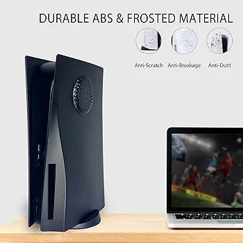 Faceplates for P5 with Cooling Vents Hard Shockproof Face Plate Cover Shell for Disc Edition DOBEWINGDELOU Console Plates Replacement Side Plate Accessories Dustproof Protective ABS Case Black