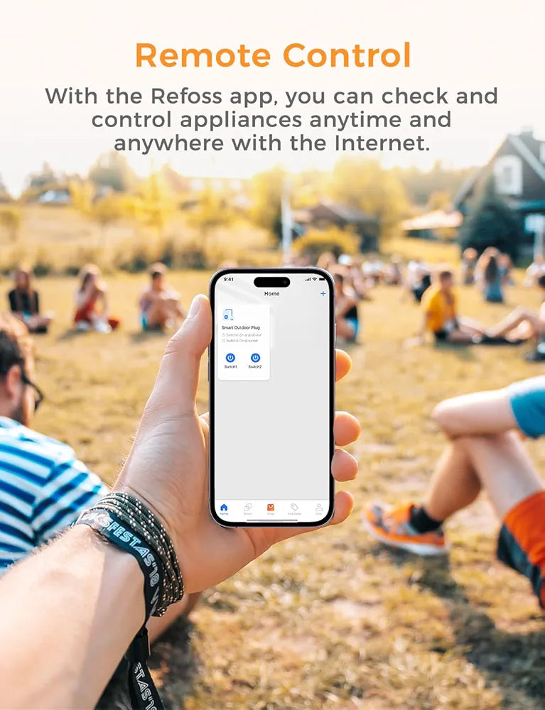 Refoss WiFi Socket Outdoor with Apple HomeKit, Smart Home Alexa Socket Outdoor Waterproof