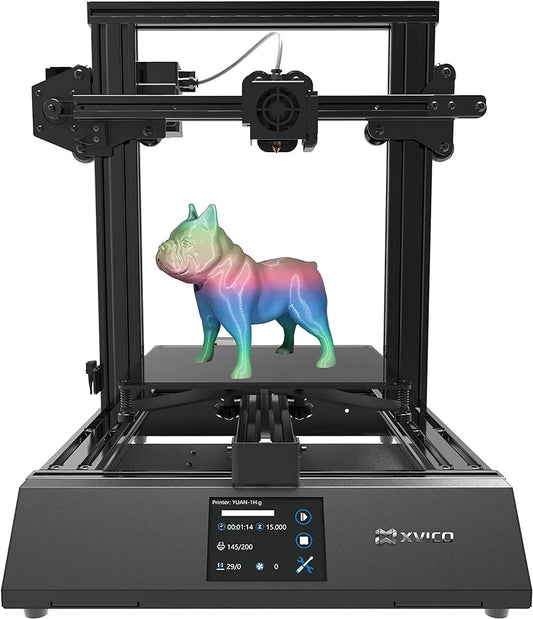 XVICO 3D Printer X3s DIY Kit Rapid Assembly with Open Source Marlin 2.0, Large Build Print Area 220x220x250mm for PLA, PETG, ABS, TPU Filaments