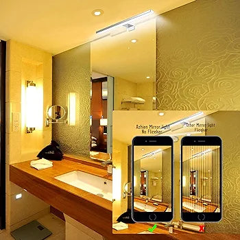 Aourow LED Mirror Light/Bathroom Mirror lamp 10W 820lm 40cm Neutral White 4000K,3 in 1 Bathroom Mirror Light IP44 230V,Nickel-Chrome Alloy Steel LED Cabinet Light,Product Length: 400 mm