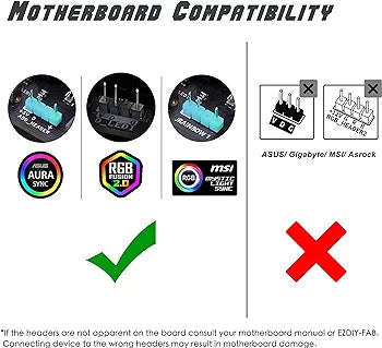 EZDIY-FAB 5V 3Pin RGB Graphics Card Holder, RGB Video Card Holder, Video Card Bracket, GPU Bracket, Motherboard Sync