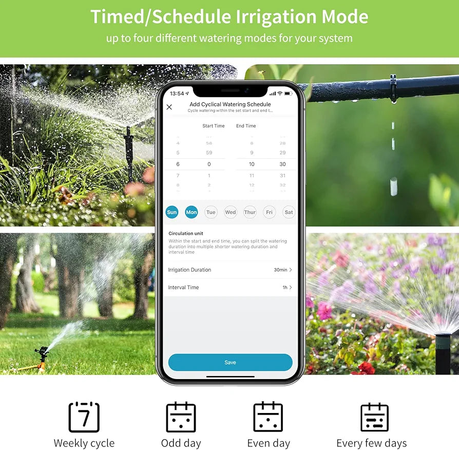 Diivoo WiFi Sprinkler Timer WT-03W and Bluetooth Sprinkler Timer 2 Zone WT-05