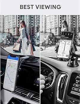 Car Phone Holder for Car 360 Degrees, Phone Mount HD C49, Gray