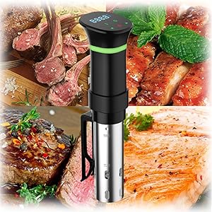 Sous Vide Machines, Immersion Circulators with Recipe, Temperature and Time Digital Display Control, 1000W