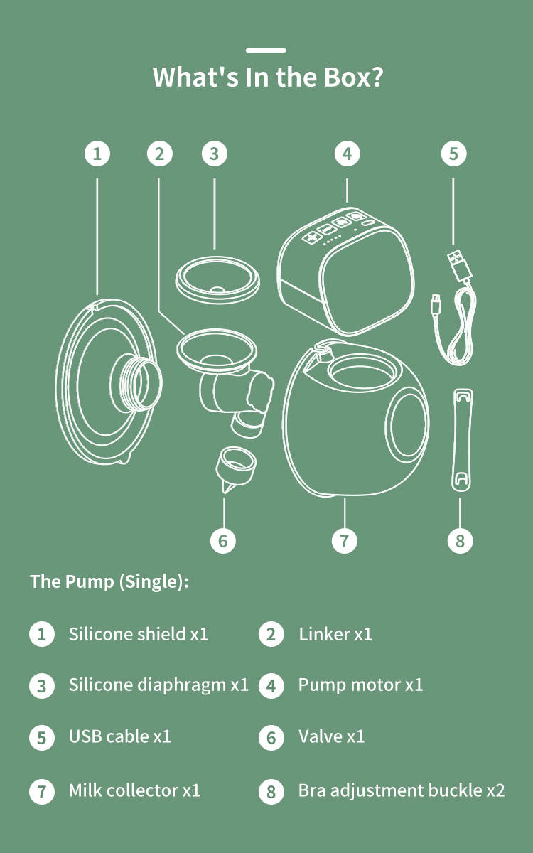 Cordless Wearable Breast Pump with 21mm Insert