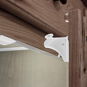 Magnetic Cabinet Locks (12 Locks + 2 Keys) with Adhesive, Easy Installation Tool - Child Proof Drawers - No Tools Or Screws Needed - Jool Baby
