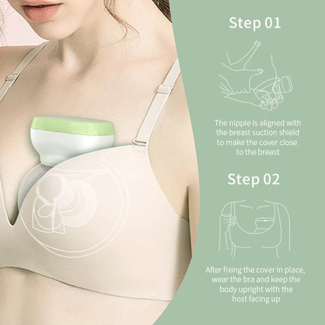 Breast Pump Hands Free Wearable Electric Breastfeeding Pump Portable Low Noise Strong Suction