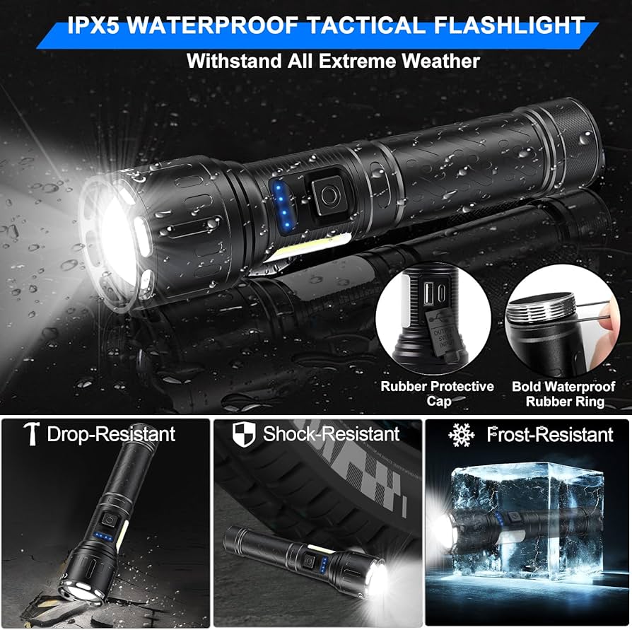 Rechargeable Flashlight 8800 Mah 1200.000 LM Super Bright Flashlight