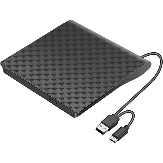 External DVD Drive, Amicool USB 3.0 Type-C CD DVD +/-RW Optical Drive USB C Burner Slim CD/DVD ROM