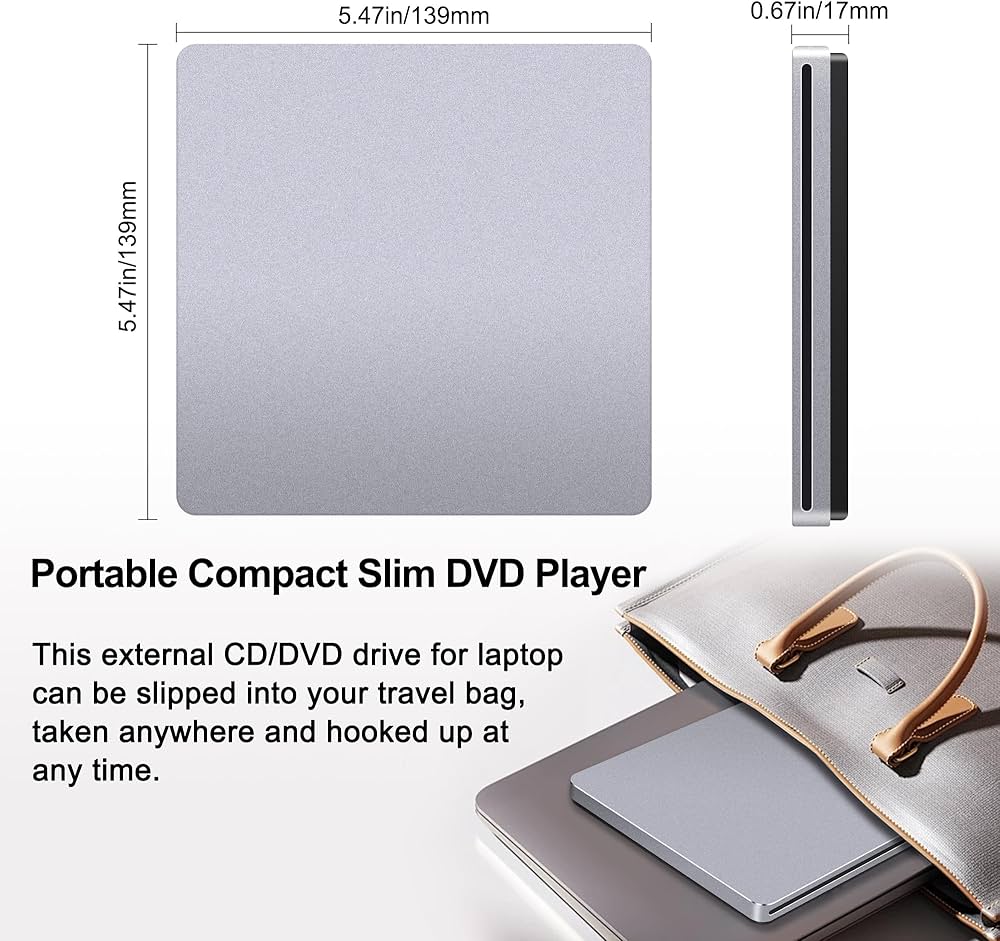 External DVD Drive Blu-ray player USB 3.0 Slot-In CD DVD +/-RW Drive ROM Burner Player for Laptop