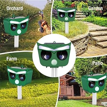 Ultrasonic Solar Animal Repellent