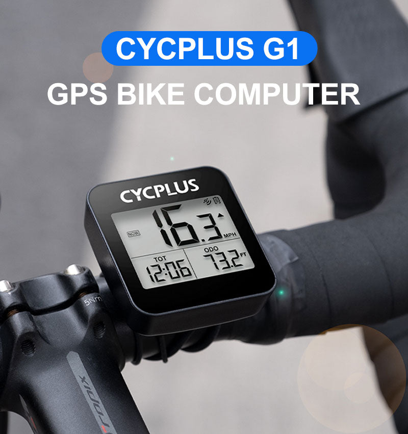 CYCPLUS GPS Bike Computer, Wireless Cycling Computer with Automatic Backlight, Bicycle Speedometer Odometer with Waterproof and Lager Battery, Provide Professional Data Analysis