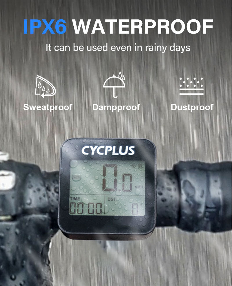 CYCPLUS GPS Bike Computer, Wireless Cycling Computer with Automatic Backlight, Bicycle Speedometer Odometer with Waterproof and Lager Battery, Provide Professional Data Analysis