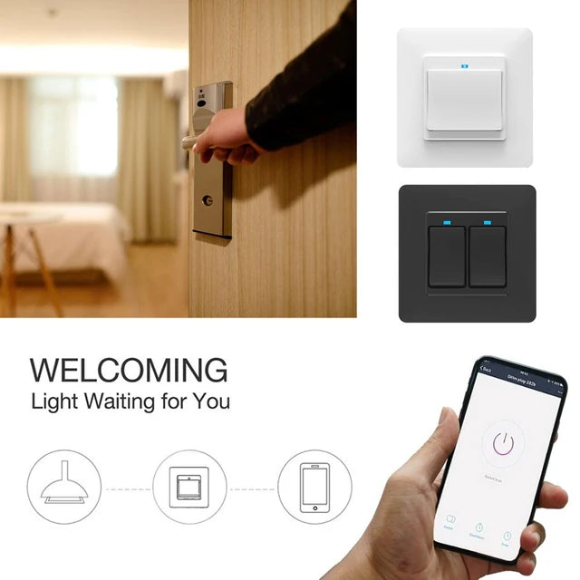 Smart Timer Push Button 1GANG AC100-240V 10A WiFi Switch Tuya Remote Control Alexa Google Home pack of 3