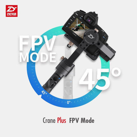 ZHIYUN Crane Plus 3-Axis Handheld Gimbal Stabilizer for DSLR and Mirrorless Camera compatible Sony Panasonic LUMIX Nikon Canon POV Large Payload Timelapse Object