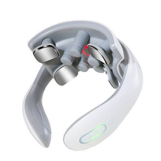 H88 Four Head Neck and Shoulder Massager Vibration Hot compress Physiotherapy Instrument(White
