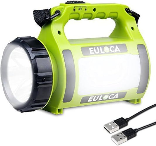 Rechargeable Cree Led Spotlight Power Bank Multi Function Camping Lantern Big Flashlight,Waterproof Searchlight For Hurricane Emergency,Storm,Outage,More,650 lumen