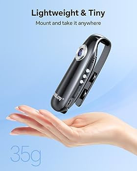 BOBLOV 007 128GB Small Body Cameras, Easy-User-Friendly, Portable Pocket Tiny Body Cams with Back Clip,1080P Mini Camera Bodycams, Loop Recording for Bike/Pet/Home/Proof (128GB)