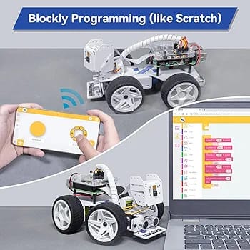 SunFounder Smart Video Robot Car Kit for Raspberry Pi, Python/Blockly (Like Scratch), Web Control, Line Tracking, for Raspberry Pi Robot Kits for Teens and Adults (Raspberry Pi NOT Included)